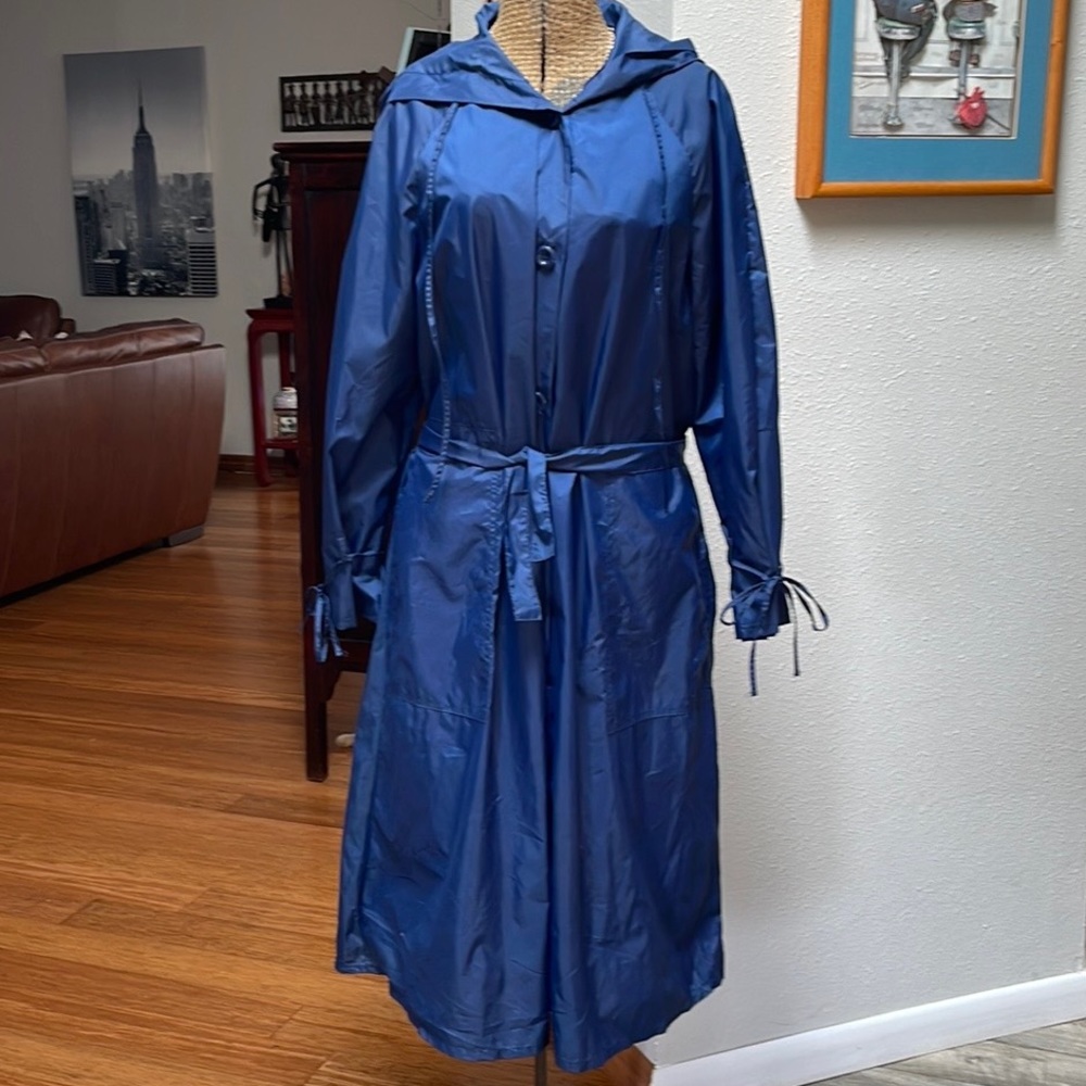 Mark Reed Navy Long Raincoat